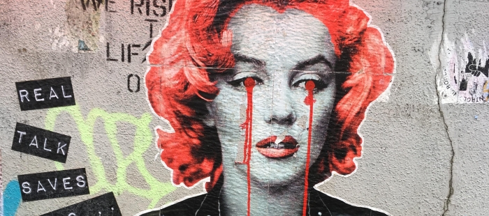 street art - Marilyn Monroe Crying